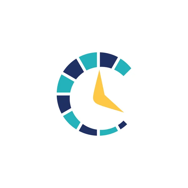 Logotipo Tiempo Carga Plantilla Diseño Logotipo Tiempo Calibre — Vector de stock
