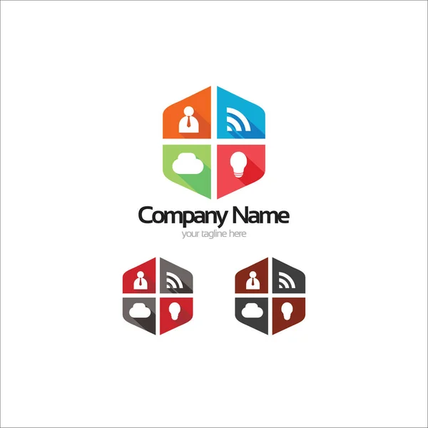 Technologie Oder Internet Logo Design Vorlage — Stockvektor