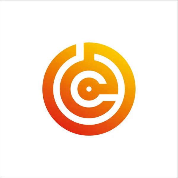 Lettre Modèle Conception Logo Technologie — Image vectorielle