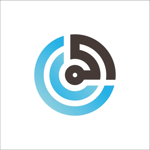 Lettre Modèle Conception Logo Technologie — Image vectorielle