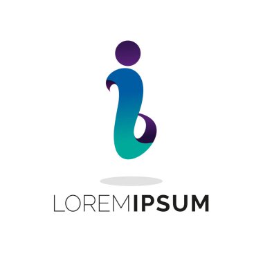 Beyaz arkaplana sahip renkli Soyut Şekil Logo Tasarım Şablonu