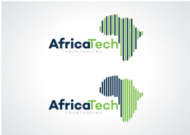 Afrika Teknoloji Logosu Tasarım Vektörü, Amblem, Tasarım Konsepti, Yaratıcı Sembol, Simge Simgesi, Simge