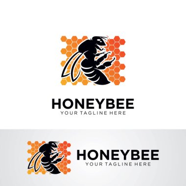Bal Arısı Logosu Tasarım Vektörü, Amblem, Tasarım Konsepti, Yaratıcı Sembol, Simge Simgesi, Simge