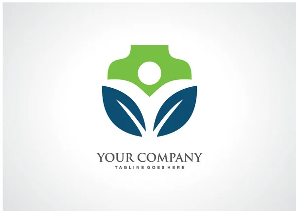Doğa insanların Logo şablonu tasarlamak vektör, amblem, tasarım konsepti, yaratıcı sembol simge