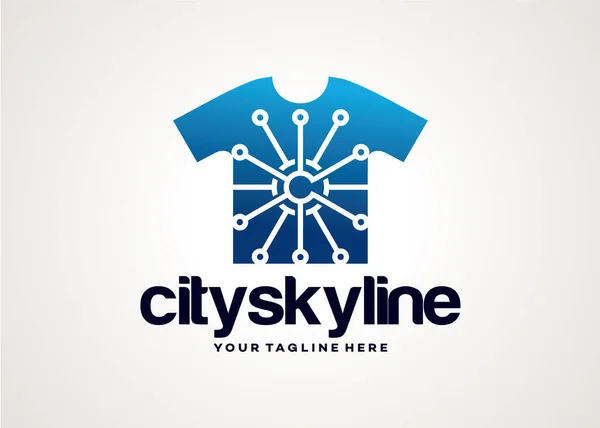 City Skyline Logo Template Design Vector Embleem Design Concept Creatief — Stockvector