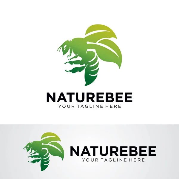 Doğa Bal Logosu Şablon Tasarım Vektörü Amblem Tasarım Konsepti Yaratıcı — Stok Vektör