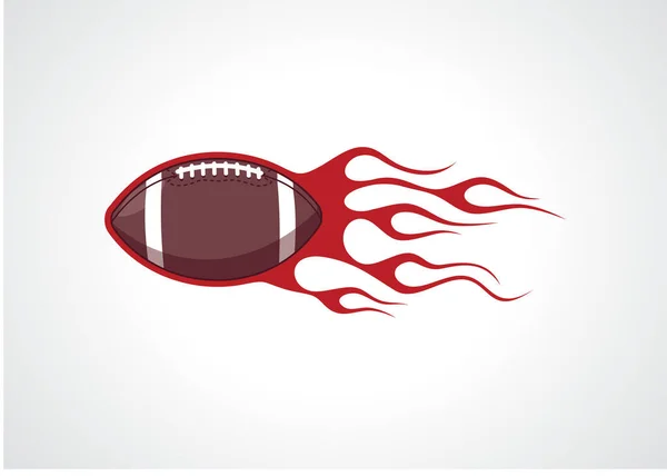 American Football Fire Logo Template Design Vector Emblem Design Concept — 스톡 벡터