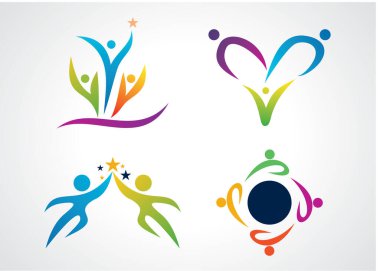 Halkın Logosu Şablon Tasarım Vektörü, Amblem, Tasarım Konsepti, Yaratıcı Sembol, Simge Simgesi, Simge