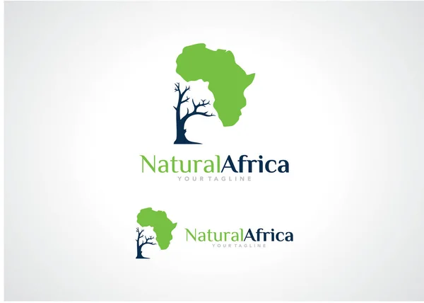 Doğal Afrika Logo Şablon Tasarım Vektörü Amblem Tasarım Konsepti Yaratıcı — Stok Vektör
