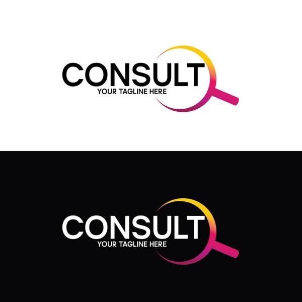 Business Consult Logo Design Vorlage Vektor Illustration — Stockvektor
