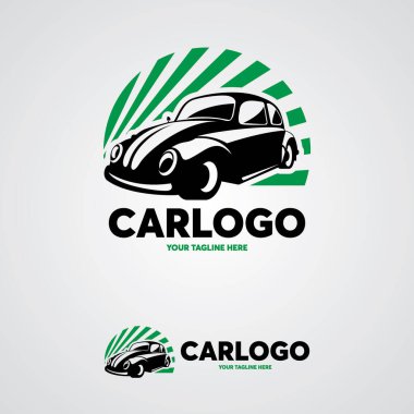Otomobil Logosu Tasarım Şablonu beyaz arkaplan
