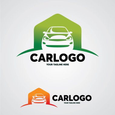 Otomobil Logosu Tasarım Şablonu beyaz arkaplan