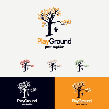 Beyaz Arkaplan ile Yer Ağacı Logosu Tasarım Şablonunu Çal