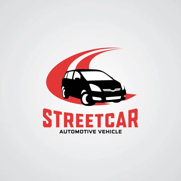 Wzór Logo Street Car Białym Tłem — Wektor stockowy