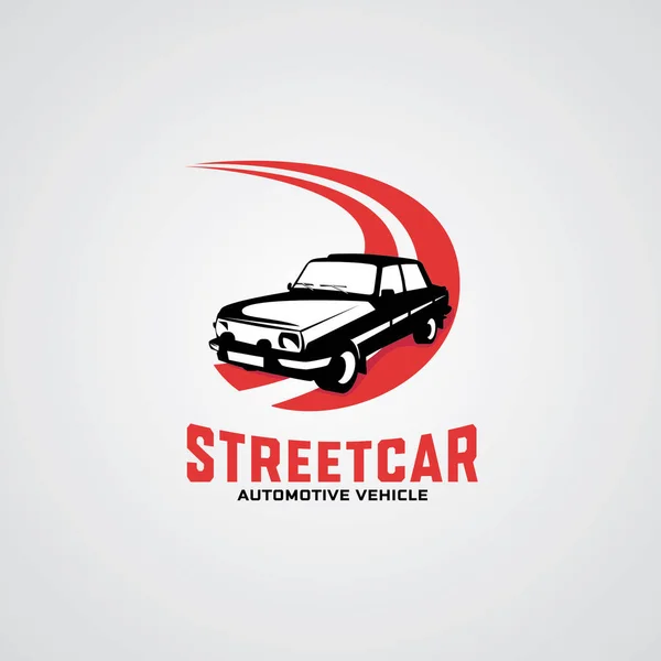 Sokak Arabası Logosu Tasarım Şablonu beyaz arkaplan