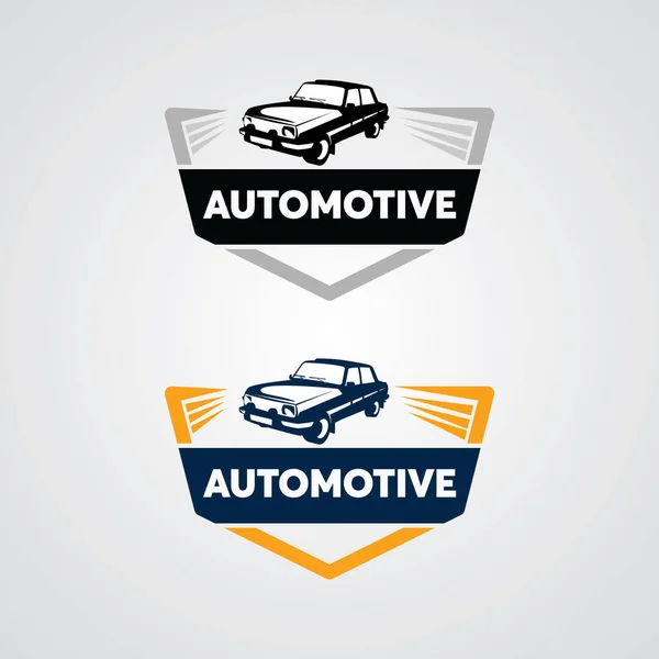 Automobilový Automobil Logo Design Šablona Bílým Pozadím — Stockový vektor