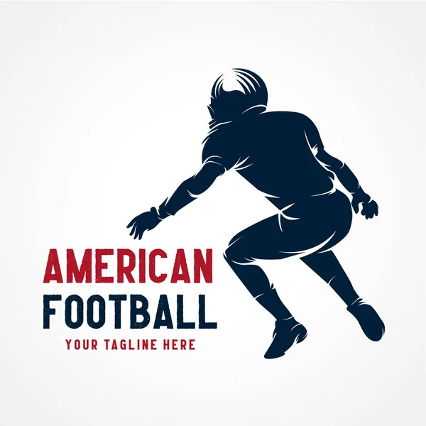 白色背景的美式足球标志设计模板 — 图库矢量图片