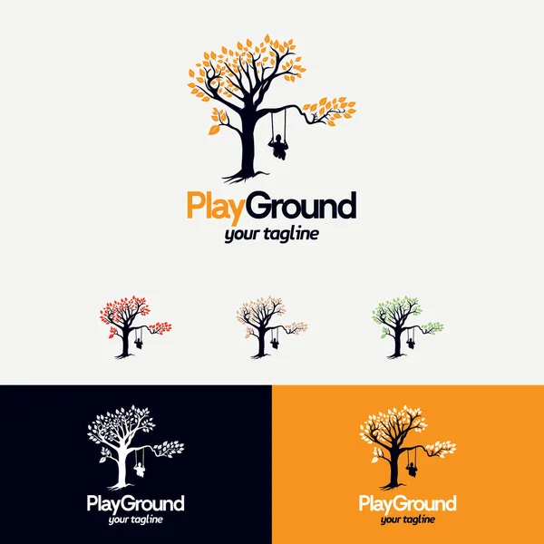 Beyaz Arkaplan ile Yer Ağacı Logosu Tasarım Şablonunu Çal