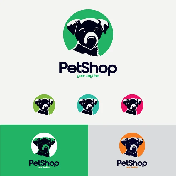 Modello Design Logo Negozio Animali Domestici — Vettoriale Stock
