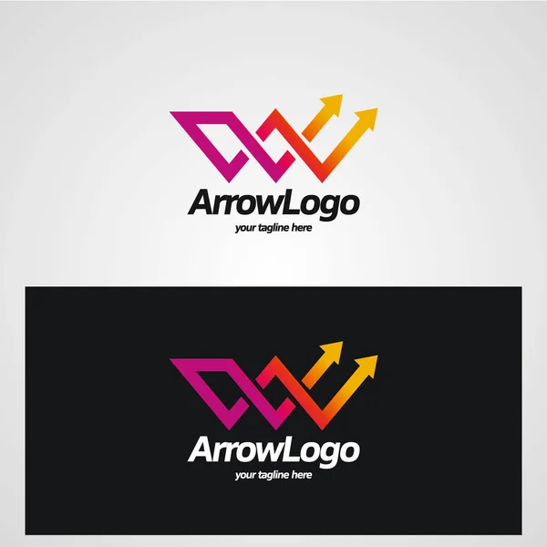 Arrow Logo Designs Template White Background — Stock Vector