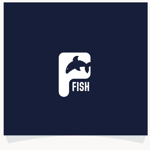 Plantilla Diseño Logotipo Pescado Vector Ilustración — Vector de stock