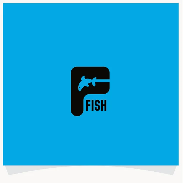 Plantilla Diseño Logotipo Pescado Vector Ilustración — Vector de stock