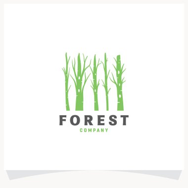 Orman Şubesi Logo Tasarım Şablonu Beyaz Arkaplan