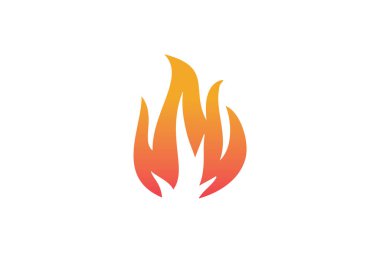 Kırmızı Ateş Logosu Tasarım Şablonu, Element Tasarımı, Vektör Tasarımı