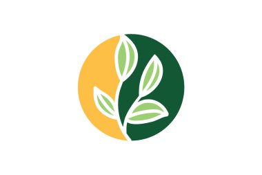 Doğa Yaprak Logosu Şablonu, Element Tasarımı, Vektör Tasarımı