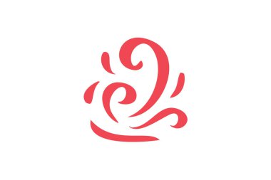 Soyut Çiçek Logosu Tasarım Şablonu, Element Tasarımı, Vektör Tasarımı