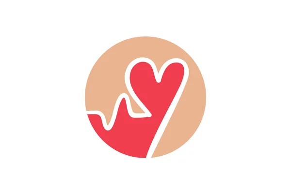 Zaokrąglony Wzór Logo Love Projekt Elementów Projekt Wektorowy — Wektor stockowy