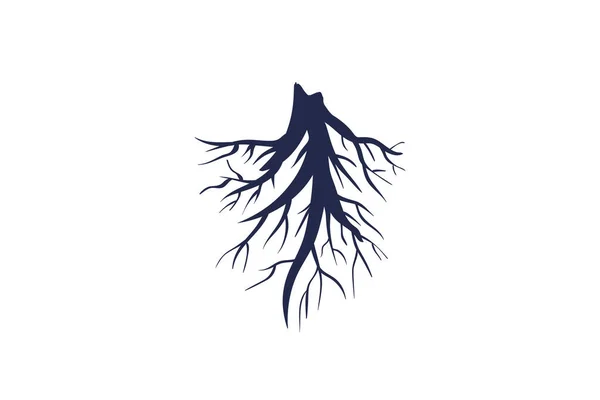 Roots Silhouette Logo Design Template Element Design Vector Design — 스톡 벡터