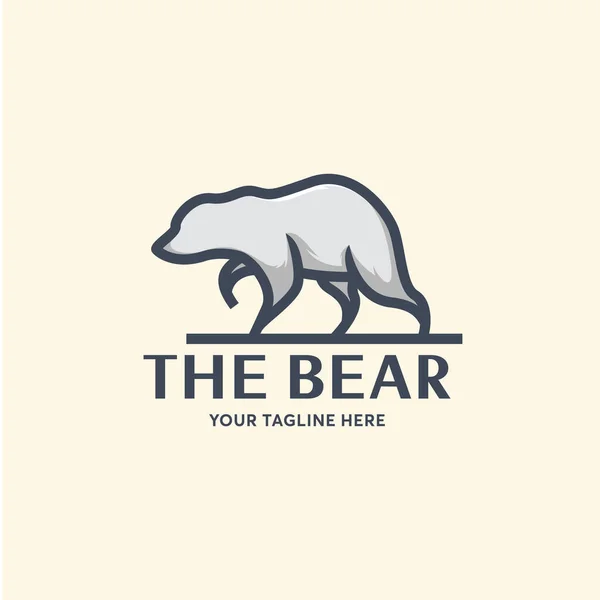 Inspiración Plantilla Diseño Logotipo Oso Ilustración Vectorial — Archivo Imágenes Vectoriales