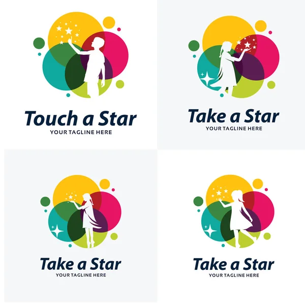 Beyaz Arkaplan ile Bir Yıldız Logosu Tasarım Şablonlarına Ulaş