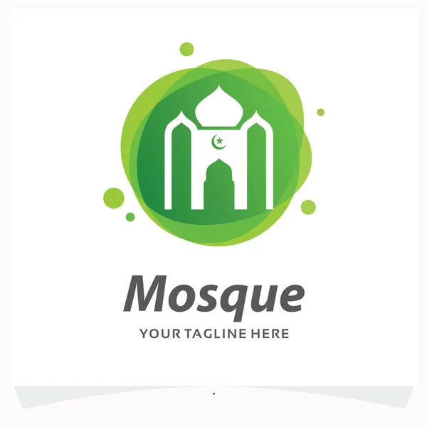 Design Vorlage Für Logo Der Islamischen Moschee — Stockvektor