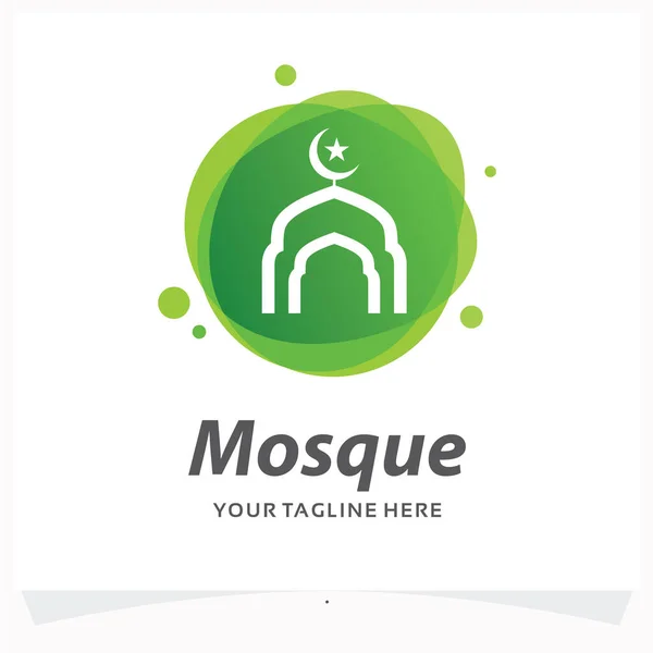 Design Vorlage Für Logo Der Islamischen Moschee — Stockvektor