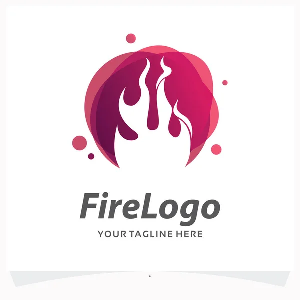 Design Vorlage Für Das Feuer Logo — Stockvektor