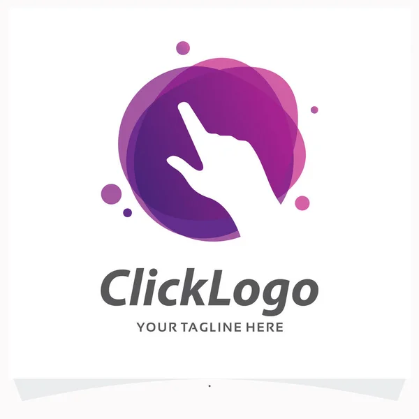 Modelo Projeto Logotipo Clique Mão — Vetor de Stock