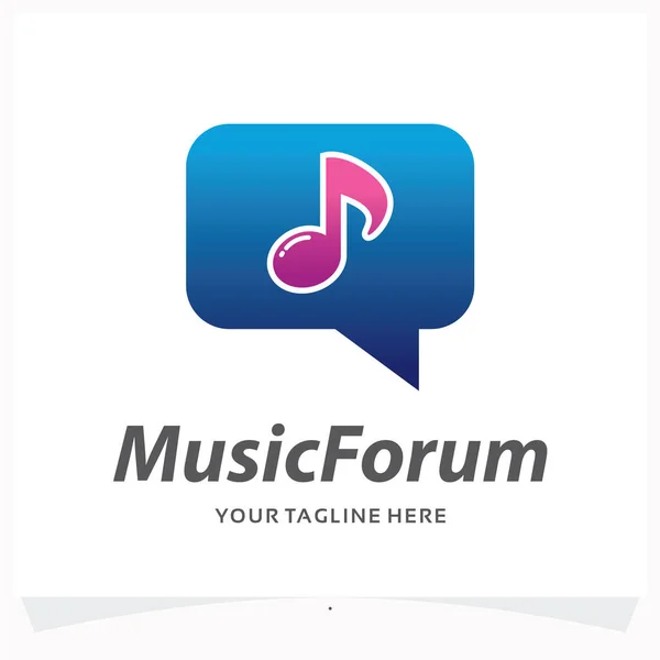 Müzik Forumu Logo Tasarım Şablonu — Stok Vektör