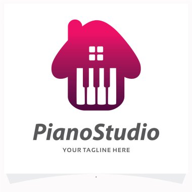 Piyano Stüdyosu Logo Tasarımı Şablonu