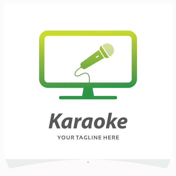 Karaoke Monitor Logo Design Mall — Stock vektor