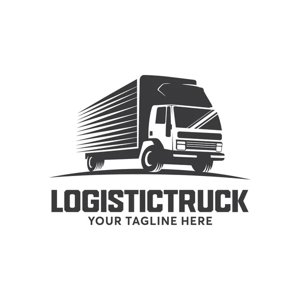 Plantilla Diseño Logotipo Camión Logístico Inspiración — Vector de stock