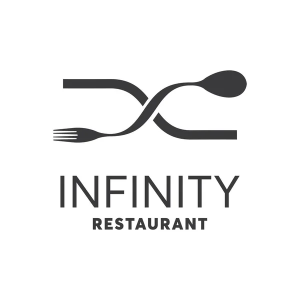 Infinity Restaurant Logo Design Vorlage Inspiration — Stockvektor