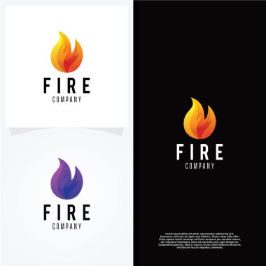 Ateş Logosu Tasarım Vektörü, Amblem, Tasarım Konsepti, Yaratıcı Sembol, Simge
