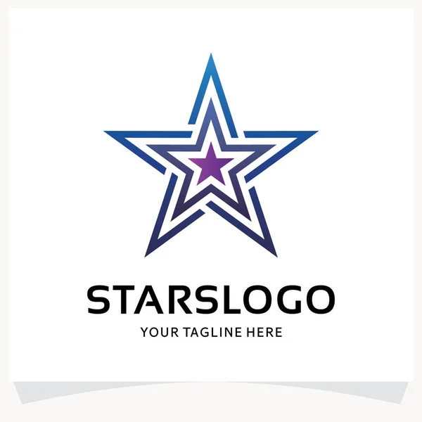 Πρότυπο Σχεδιασμού Λογοτύπου Star Logo Έμπνευση Λευκό Φόντο — Διανυσματικό Αρχείο