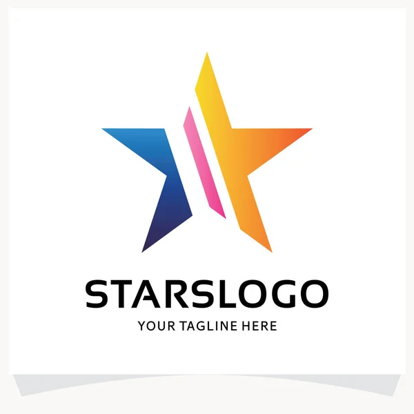 Πρότυπο Σχεδιασμού Λογοτύπου Star Logo Έμπνευση Λευκό Φόντο — Διανυσματικό Αρχείο