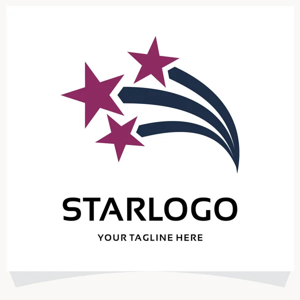 Modelo Design Logotipo Estrela Inspiração Com Fundo Branco — Vetor de Stock