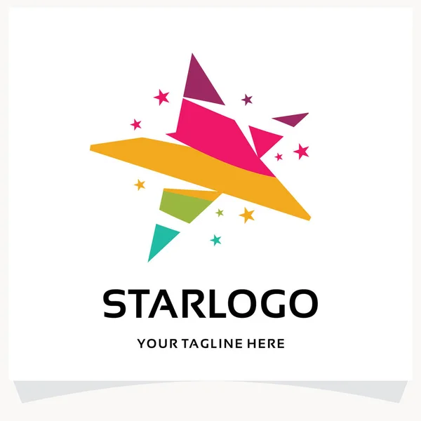 Modelo Design Logotipo Estrela Inspiração Com Fundo Branco — Vetor de Stock