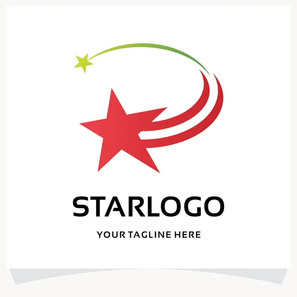 Star Logo Design Template Inspiration Mit Weißem Hintergrund — Stockvektor