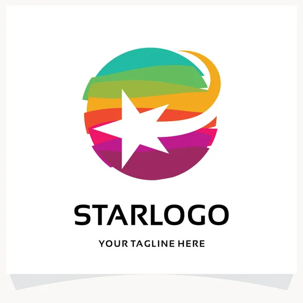 Πρότυπο Σχεδιασμού Λογοτύπου Star Logo Έμπνευση Λευκό Φόντο — Διανυσματικό Αρχείο